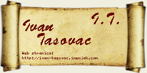 Ivan Tasovac vizit kartica